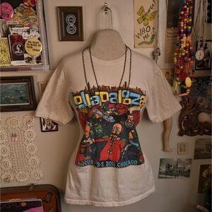 Lollapalooza 2011 20th Anniversary Graphic T-Shirt Men's Small Cream